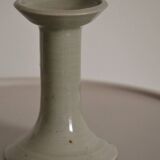 Minimalist cream ceramic candle holder