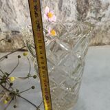 Four bohemian crystal vases