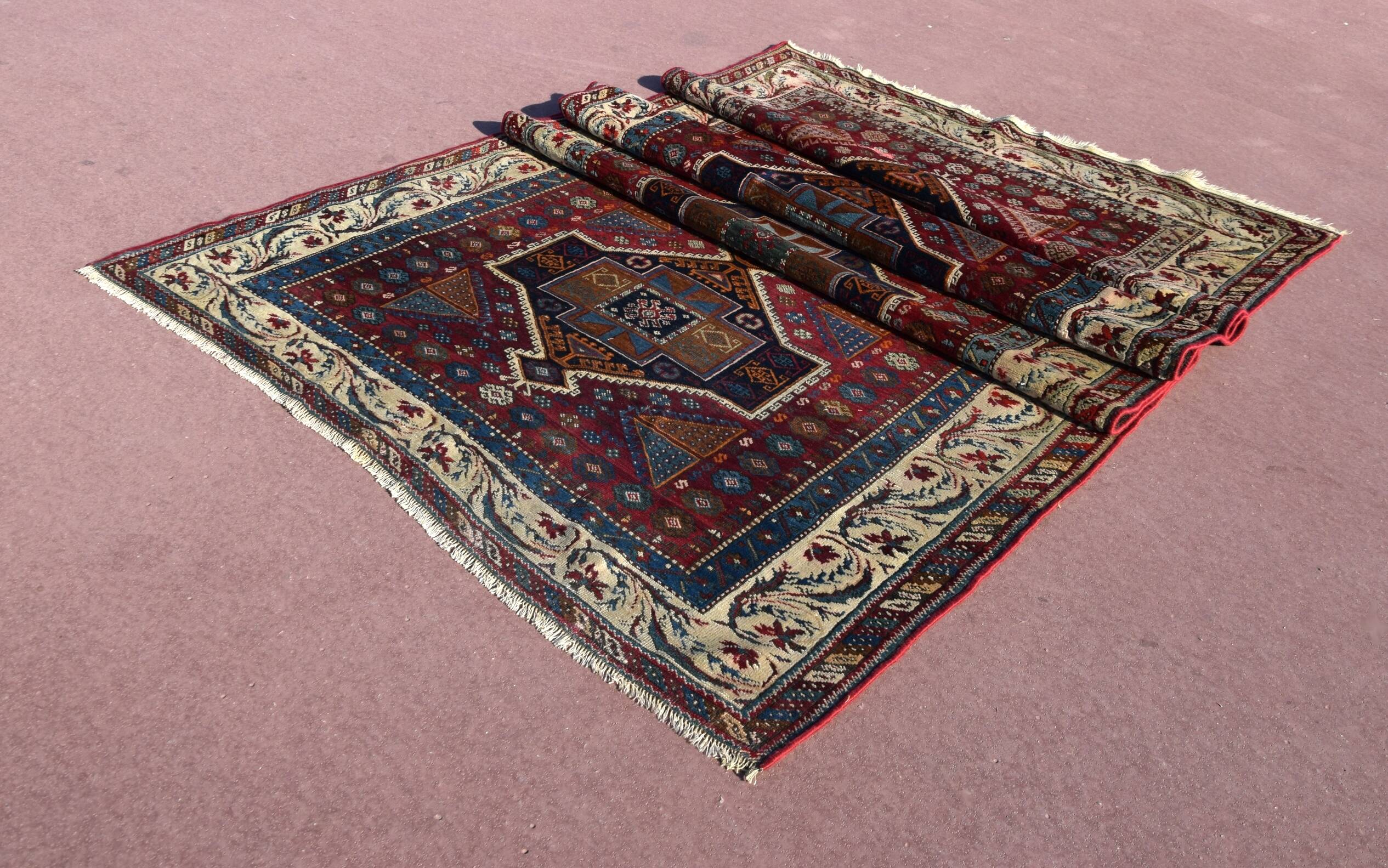 Very Old Turkish Rug, Kurdish Tribe: 1.58 X 3.35 Meters