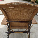 Old rattan armchair
