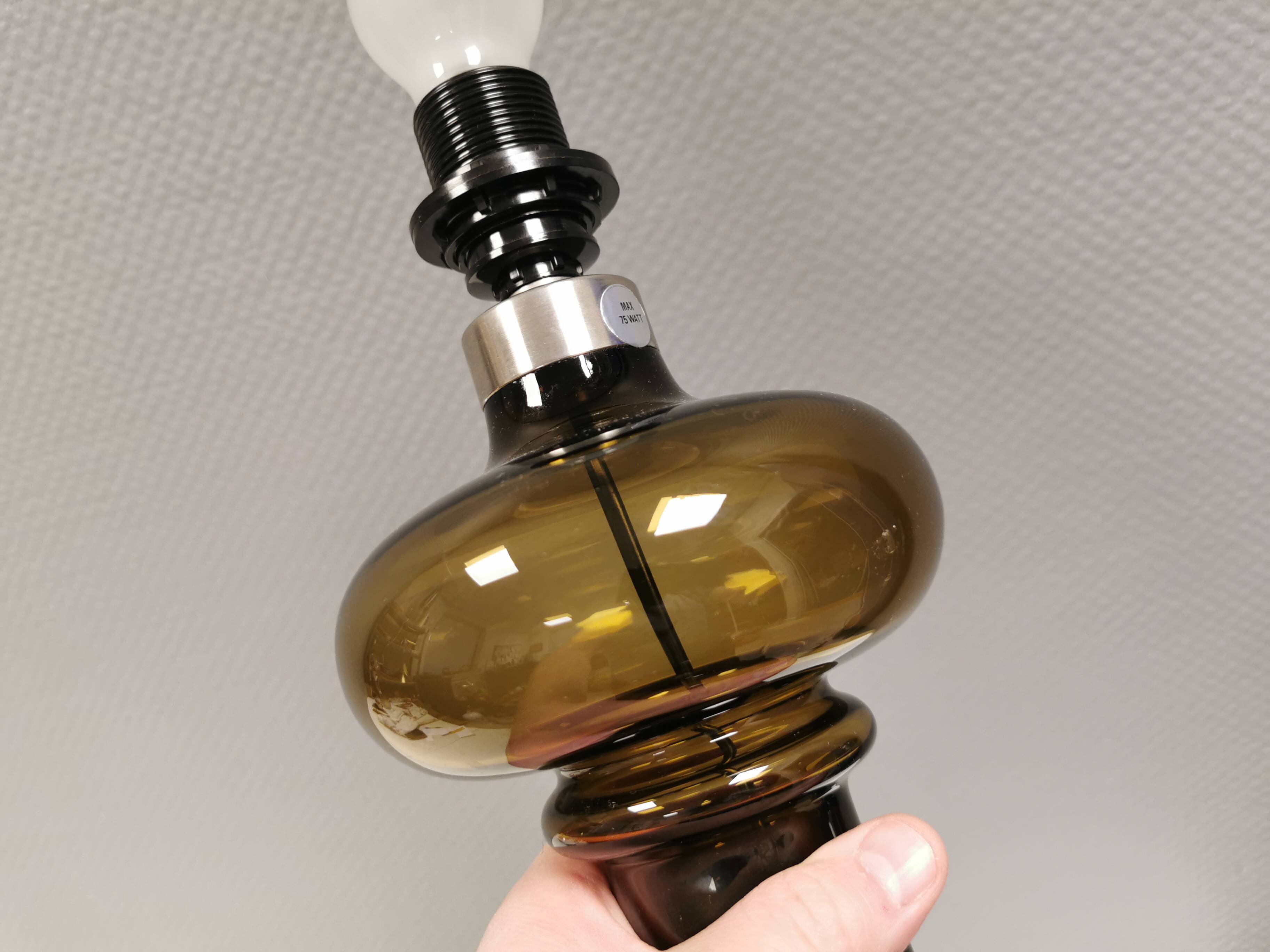 Extremely rare ‘Granny’ table lamp designed by Michael Bang for Holmegaard