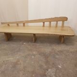 Solid wood bench