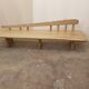 Solid wood bench