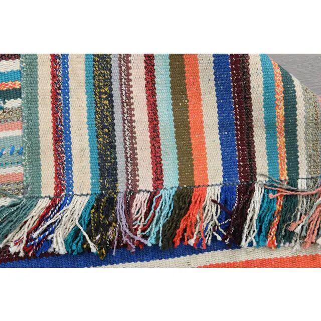 1970s Vintage Turkish Oushak Handmade Wool & Cotton White Rug 146x261
