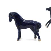 Blue porcelain happiness horses, 1970s