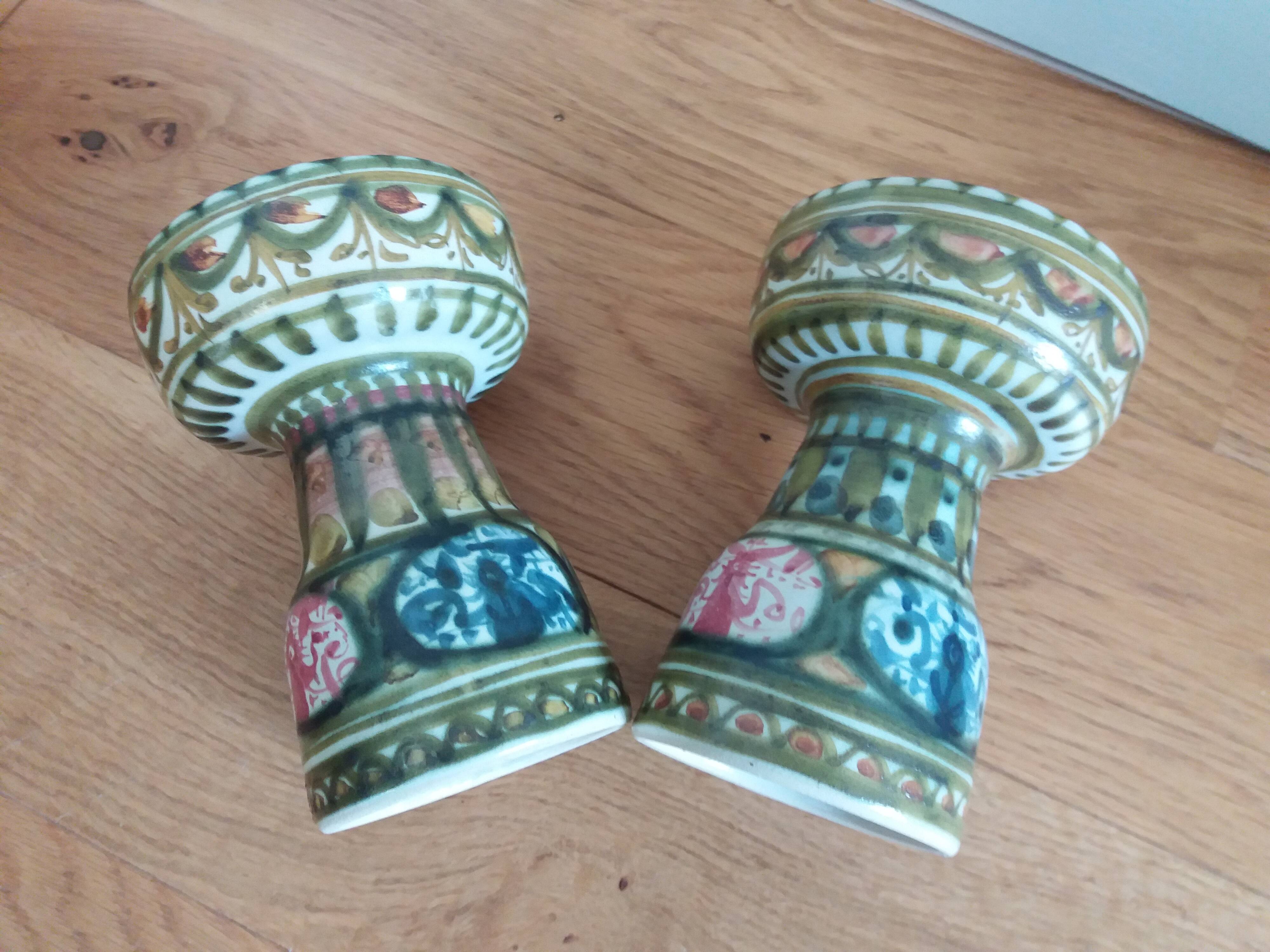 Picnic candlesticks signed André L'Helguen Keraluc Quimper