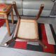 Paire de chaise vintage style Louis XVI du 19 em siècle