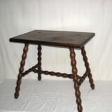 Turned wood coffee table from the 50s and 60s