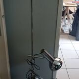 Lampadaire vintage 1970 chrome 3 spots orientables et réglables