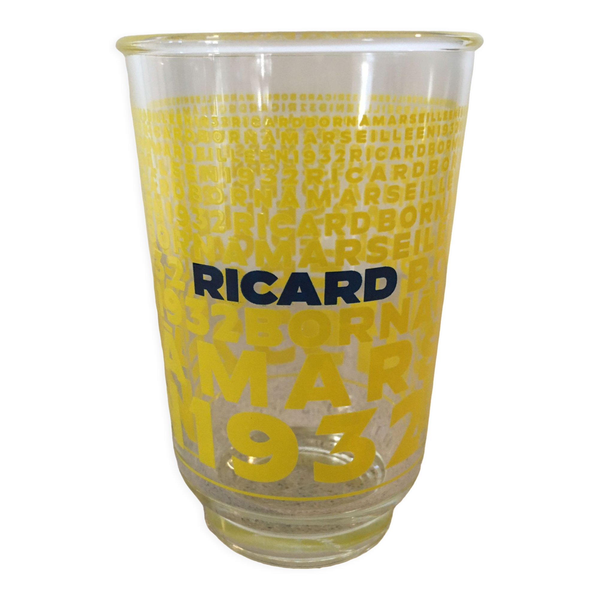 Ricard 6 glasses and carafe anniversary model "1932" signed Lehanneur