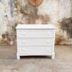 Commode vintage en rotin blanc