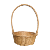 Braided wicker fruit basket