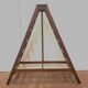 Double library ladder in solid fir 19th century