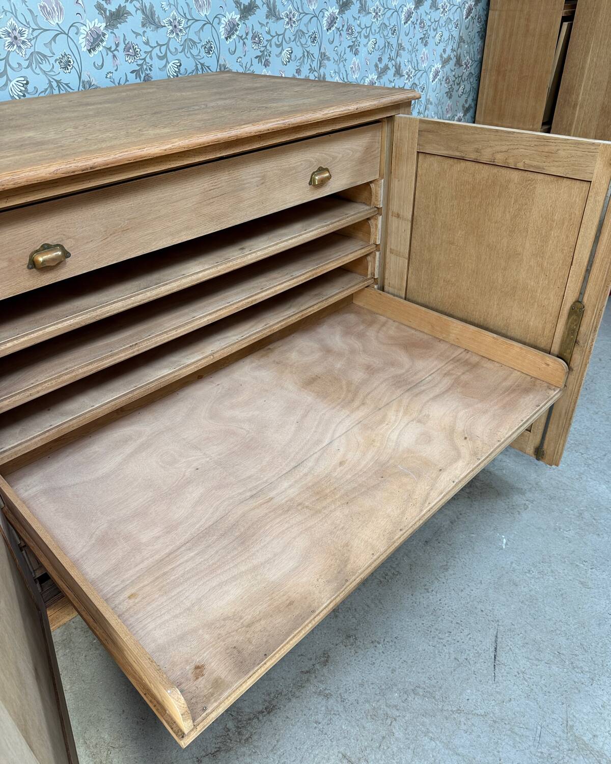Oak plan cabinet / trade cabinet (renovated)