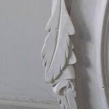 Antique oval mirror in painted wood