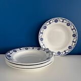 Set of 5 old earthenware plates Céranord St Amand - Made in France