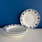 Set of 5 old earthenware plates Céranord St Amand - Made in France