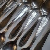 12 manufrance white metal table spoons