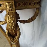 Louis XVI style console in gilded wood