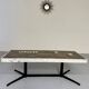 Old mosaic stone coffee table from the 70s with vintage metal legs
