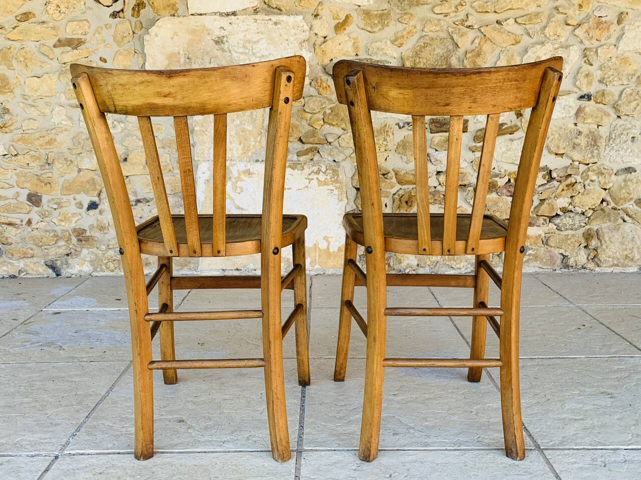 Pair of bistro chairs by Luterma, circa 50-60