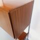 Wall shelf library with vintage ARP Minvielle secretary bar