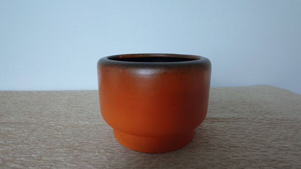Vase émaillé moderniste vintage signé André Jean Doucin, France