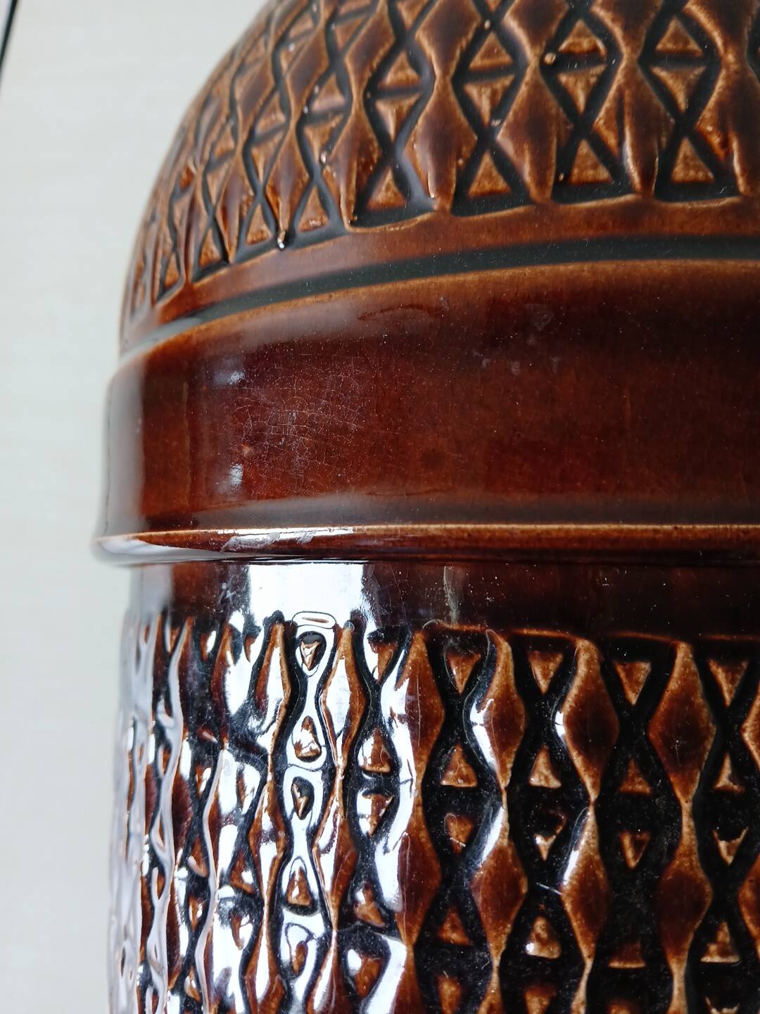Large floor vase Jasba West Germany 42 cm – Fat Lava brown 1960s