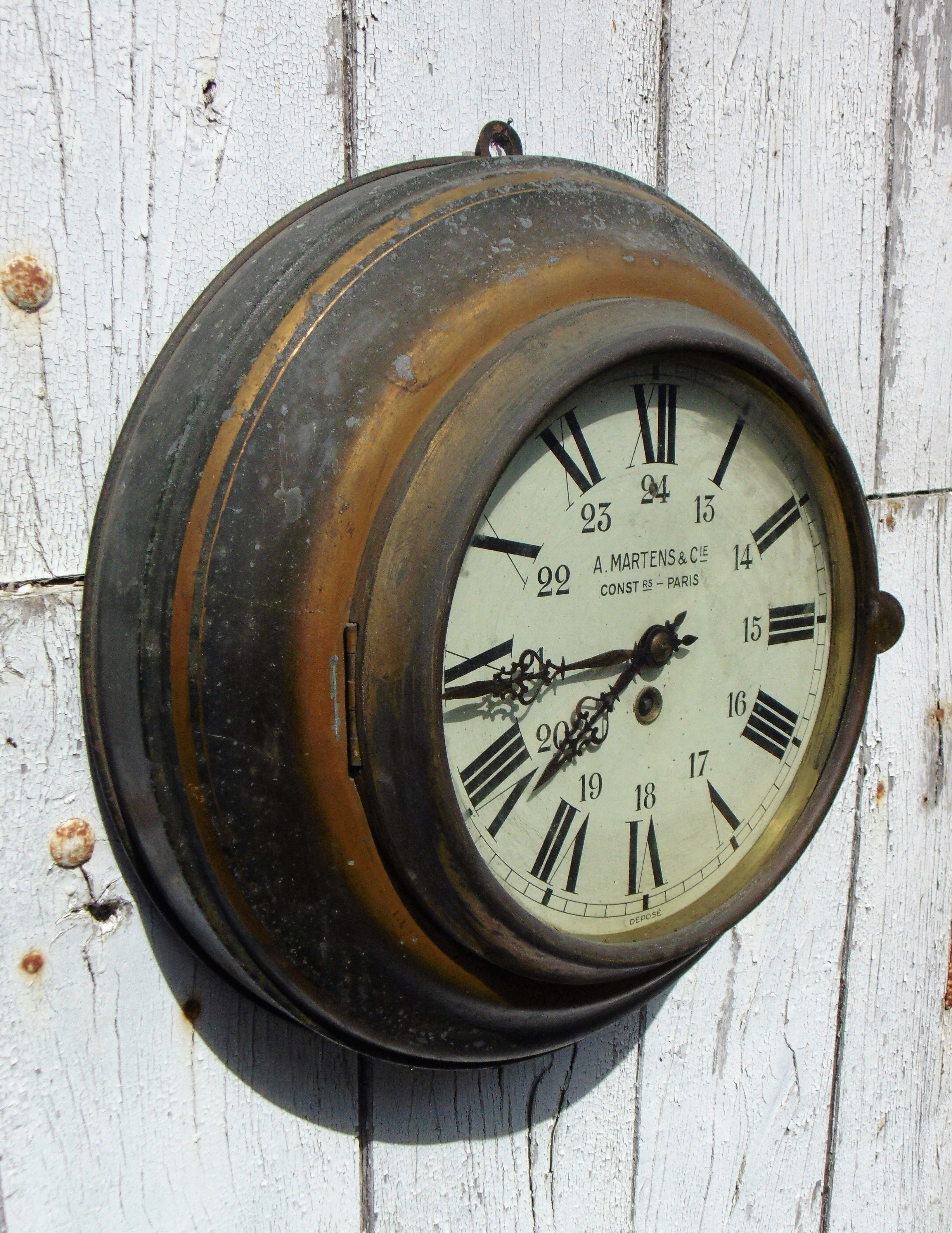 Station or administration clock early xxth a. martens & cie functional