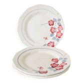 Set of 4 St Amand dessert plates, Printemps model, 1950.