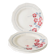 Set of 4 St Amand dessert plates, Printemps model, 1950.