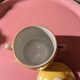 6 small porcelain cream pots from Limoges with a tray.