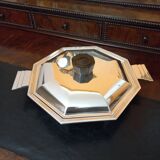 Art Deco plate 1930 silver metal