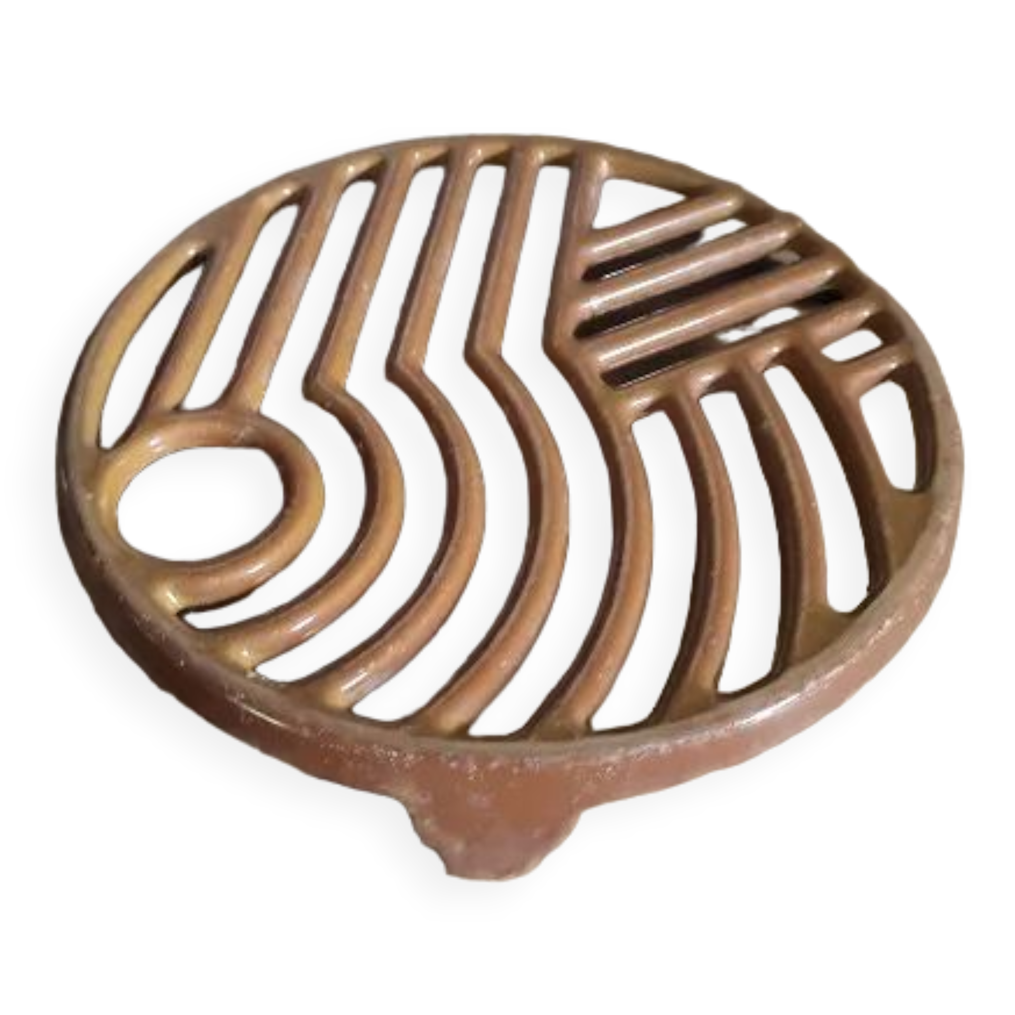 Dessous de plat en métal émaillé Rond