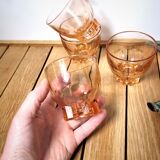 Vintage pink glasses set