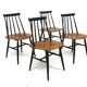 Set of 4 "Fanett" teak chairs by Ilmari Tapiovaara, Sweden, 1960