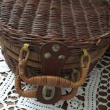 Three little wicker baskets