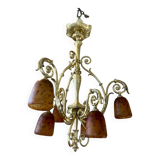Art Deco tulip chandelier Daum