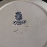 Old "Etruscan" flat plates in opaque porcelain from Gien Terre de Fer