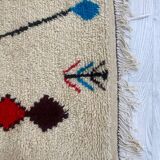 Handmade wool Berber rug 163 X 92 CM