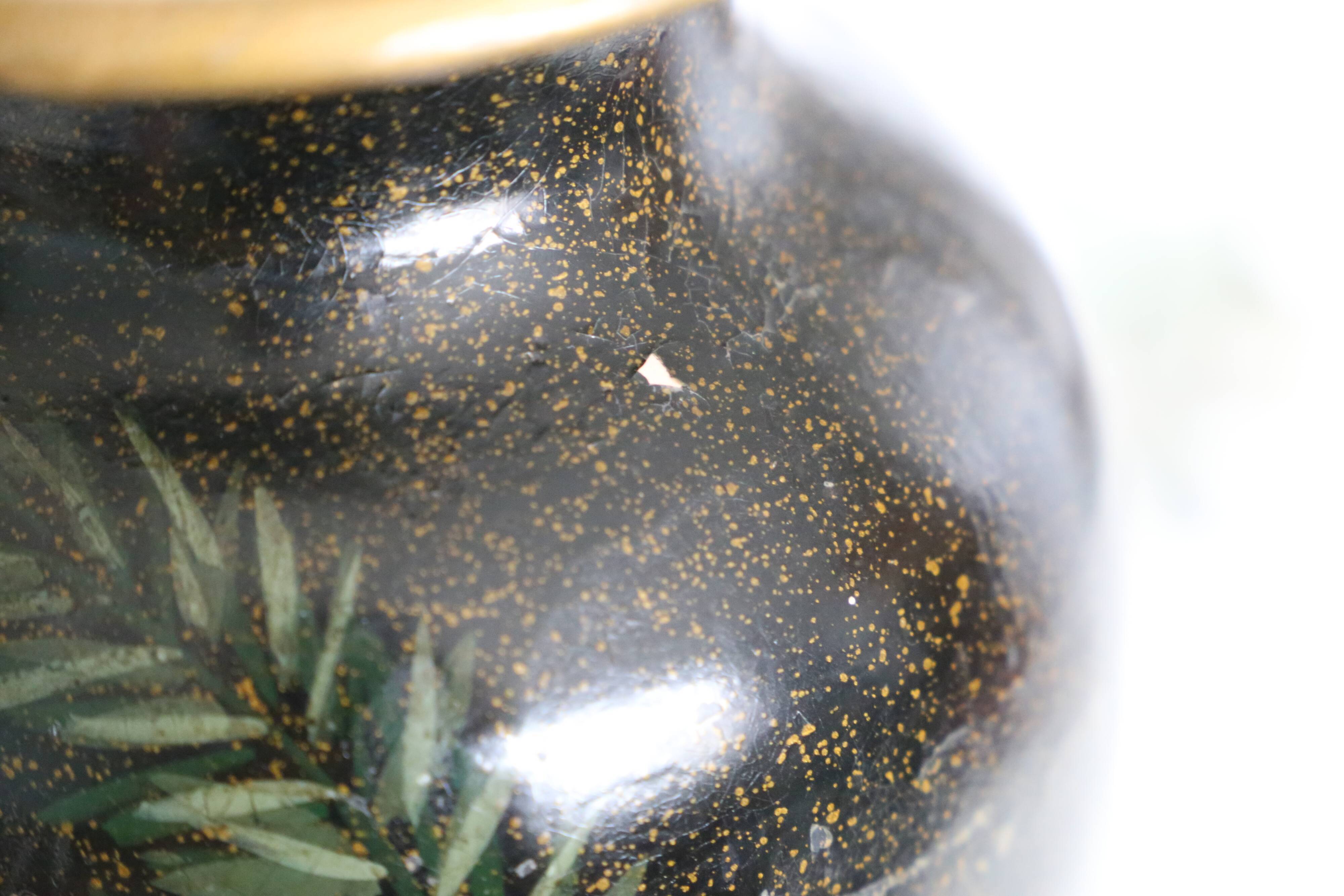 Pair of ceramic vases, hand painted