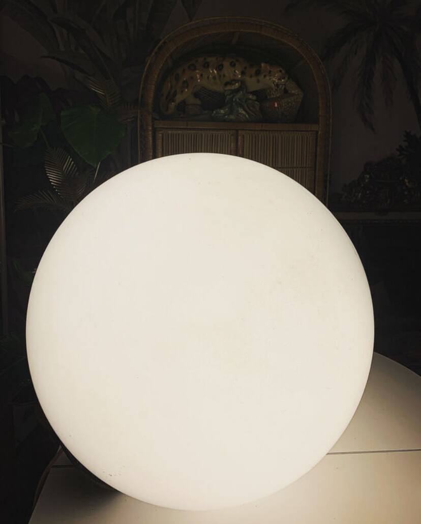 Large floor ball lamp