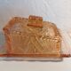 Beurrier en verre rose