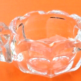1960s empty faceted pocket with handles cut crystal