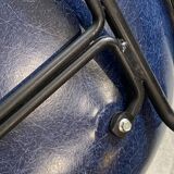 Eames Herman Miller vintage 70s blue vinyl fiberglass chair