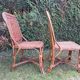 4 chaises Perret et Vibert en bambou et rotin
