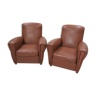 Pair of club chairs, 60s