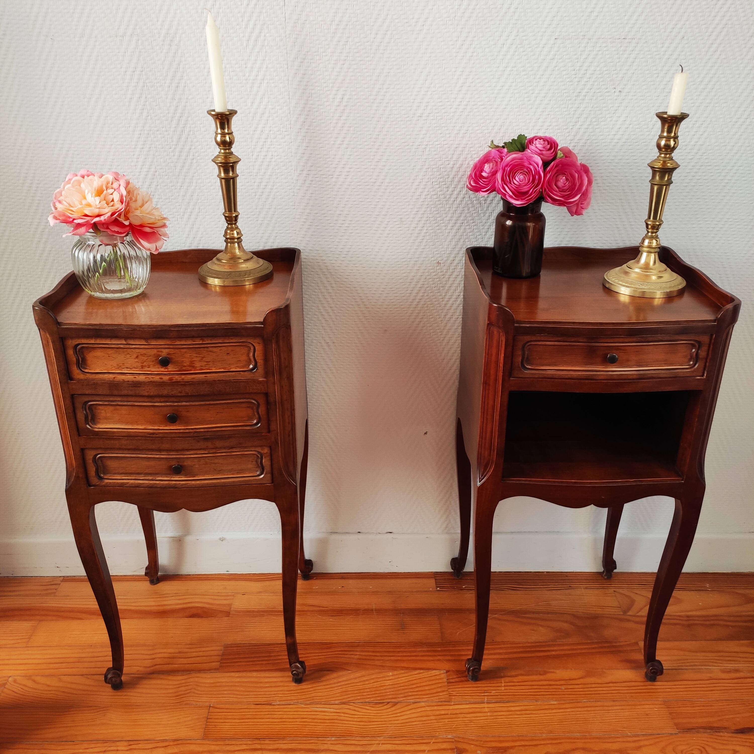 Pair of Louis XV style bedside tables