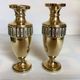 Pair of brass vases