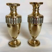 Paire de vases en laiton